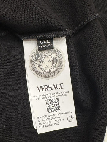 Versace Medusa Black/Gold Piquet Cotton Polo Shirt 6XL 1012260 NWT
