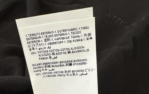 Versace Medusa Black/Gold Piquet Cotton Polo Shirt 6XL 1012260 NWT