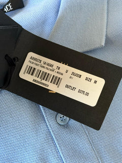 Versace Medusa Piquet Cotton Blue Short Sleeve Polo Shirt M A89507S NWT