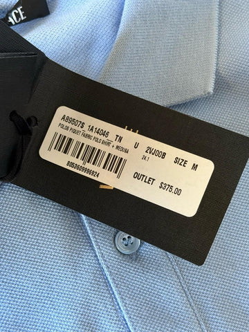 Versace Medusa Piquet Cotton Blue Short Sleeve Polo Shirt 5XL A89507S NWT