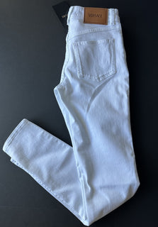 Versace Women’s Denim Stretch White Jeans Size 25 US 1013135 IT NWT $975