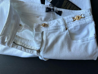 Versace Women’s Denim Stretch White Jeans Size 25 US 1013135 IT NWT $975