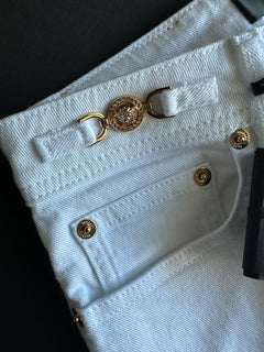 Versace Women’s Denim Stretch White Jeans Size 25 US 1013135 IT NWT $975