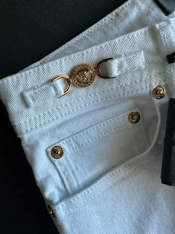 Versace Women’s Denim Stretch White Jeans Size 25 US 1013135 IT NWT $975