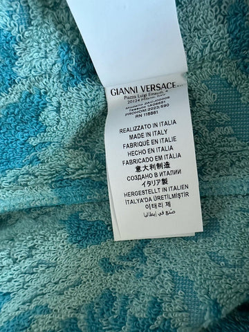Versace Medusa Cotton/Cashmere Barocco Bath Robe Azure S ZACJ00008 IT NWT $2599