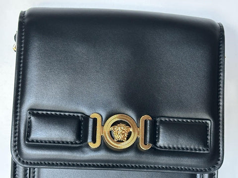 Versace Medusa Biggie Black Vertical Crossbody Leather Bag 1017068 NWT $1450