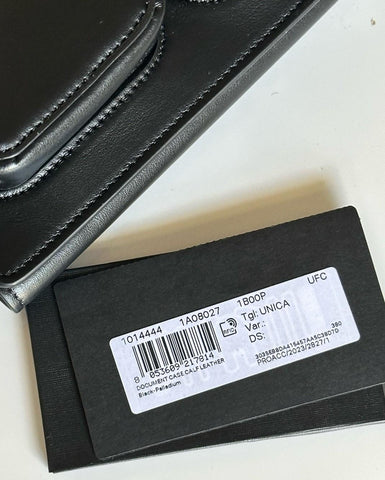Versace Calf Leather Trifold Document Case Clutch Black 1014444 Italy NWT