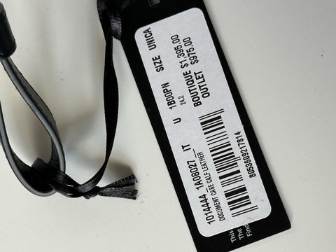 Versace Calf Leather Trifold Document Case Clutch Black 1014444 Italy NWT