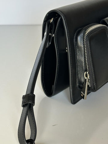 Versace Calf Leather Trifold Document Case Clutch Black 1014444 Italy NWT