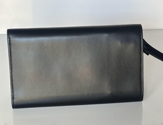 Versace Calf Leather Trifold Document Case Clutch Black 1014444 Italy NWT