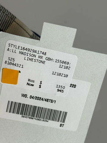 Burberry Madison MX House Check Crossbody Bag Limestone 8104432 NWT $1350