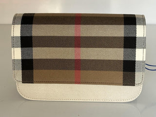 Burberry Madison MX House Check Crossbody Bag Limestone 8104432 NWT $1350