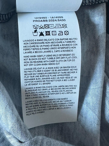 Versace Leafy Baroque Cotton Jersey T-Shirt Blue 5XL 1019460 NWT $625