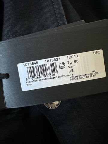 Versace Medusa Blouson Denim Soft Wash Jacket Black 40 US (50 Euro) 1016845 NWT