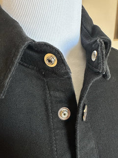 Versace Medusa Blouson Denim Soft Wash Jacket Black 40 US (50 Euro) 1016845 NWT