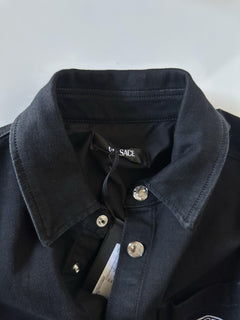 Versace Medusa Blouson Denim Soft Wash Jacket Black 40 US (50 Euro) 1016845 NWT