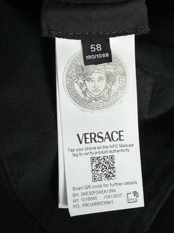 Versace Medusa Blouson Denim Soft Wash Jacket Black 48 US (58 Euro) 1016845 NWT