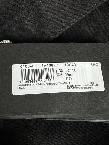 Versace Medusa Blouson Denim Soft Wash Jacket Black 48 US (58 Euro) 1016845 NWT