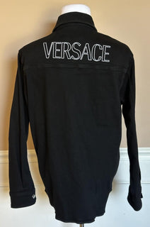 Versace Medusa Blouson Denim Soft Wash Jacket Black 48 US (58 Euro) 1016845 NWT