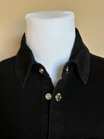 Versace Medusa Blouson Denim Soft Wash Jacket Black 48 US (58 Euro) 1016845 NWT