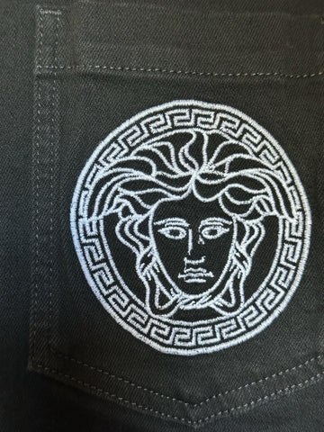 Versace Medusa Blouson Denim Soft Wash Jacket Black 48 US (58 Euro) 1016845 NWT
