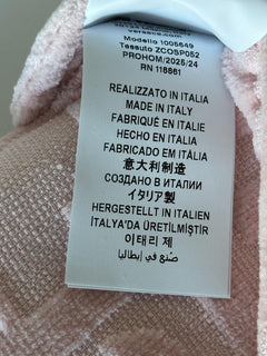 VERSACE Women's Pink Cotton Bath Slippers Large Italy 1005649 NWT