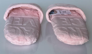 VERSACE Women's Pink Cotton Bath Slippers Large Italy 1005649 NWT