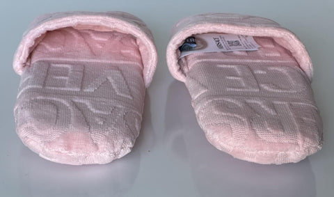 VERSACE Women's Pink Cotton Bath Slippers Small Italy 1005649 NWT
