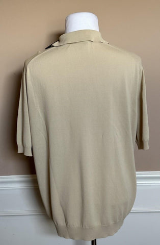 Versace Medusa Lightweight Light Sand Knit Short Sleeve Sweater 48 US 1019330