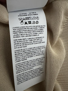 Versace Medusa Lightweight Light Sand Knit Short Sleeve Sweater 48 US 1019330