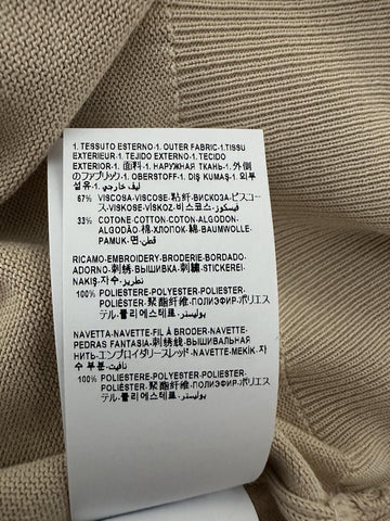 Versace Medusa Lightweight Light Sand Knit Short Sleeve Sweater 48 US 1019330