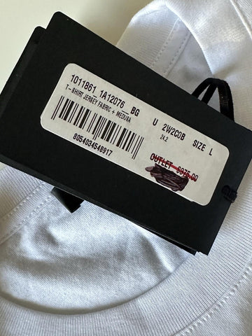 Versace Medusa/Greca Print White/Orange Cotton Jersey T-Shirt L 1011861 NWT