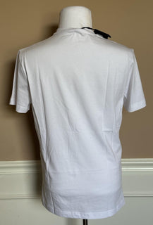 Versace Medusa/Greca Print White/Orange Cotton Jersey T-Shirt L 1011861 NWT