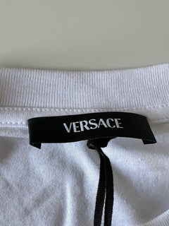 Versace Medusa/Greca Print White/Orange Cotton Jersey T-Shirt 2XL 1011861 NWT