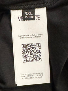 Versace Print Cotton Jersey T-Shirt Black/White 4XL 1014427 NWT