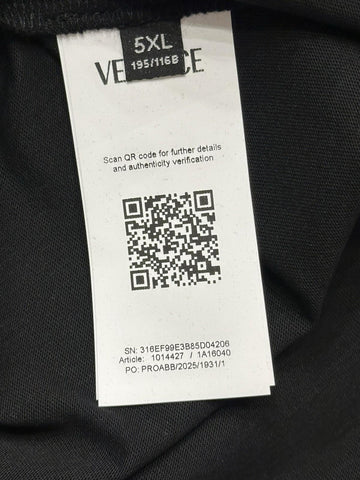 Versace Print Cotton Jersey T-Shirt Black/White 5XL 1014427 NWT