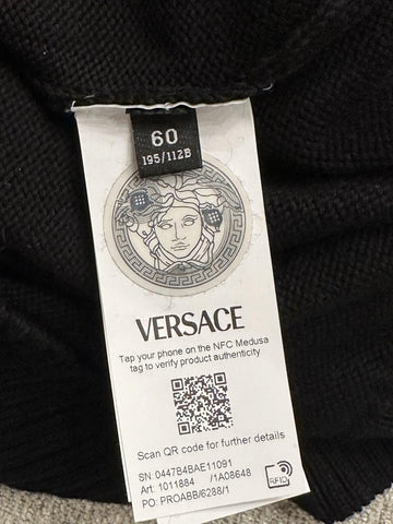 Versace Medusa Embroidered Knit Sweater Black 50 US (60 Euro) 1011884 NWT $1300