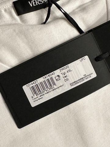 Versace Print Cotton Jersey T-Shirt White/Black 4XL 1014427 NWT