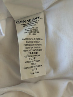Versace Print Cotton Jersey T-Shirt White/Black 5XL 1014427 NWT
