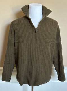 BOSS Hugo Boss Men's Green Wool/Cotton Sweater 2XL (Fits L-XL)