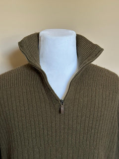 BOSS Hugo Boss Men's Green Wool/Cotton Sweater 2XL (Fits L-XL)