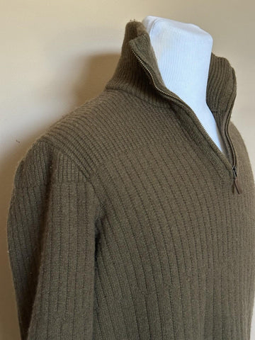 BOSS Hugo Boss Men's Green Wool/Cotton Sweater 2XL (Fits L-XL)