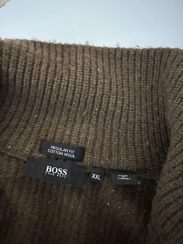 BOSS Hugo Boss Men's Green Wool/Cotton Sweater 2XL (Fits L-XL)