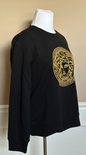 Versace Crewneck Women’s Black/Gold Medusa Embroidered Sweater 2 US (36) A89567S
