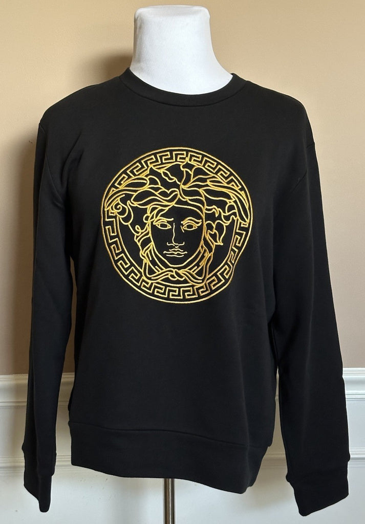 Versace Crewneck Women’s Black/Gold Medusa Embroidered Sweater 4 US (38) A89567S