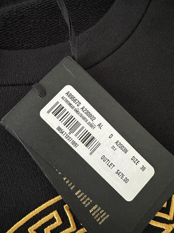 Versace Crewneck Women’s Black/Gold Medusa Embroidered Sweater 4 US (38) A89567S