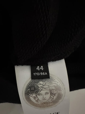 Versace Crewneck Womens Black/Gold Medusa Embroidered Sweater 10 US (44) A89567S