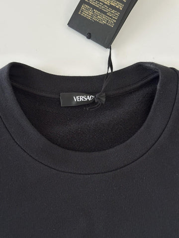 Versace Crewneck Womens Black/Gold Medusa Embroidered Sweater 10 US (44) A89567S