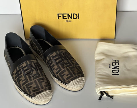 Fendi FF Loro Men's Fabric/Leather Espadrille 11 US (Fendi 10) 7P1409 NIB $730