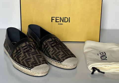 Fendi FF Loro Men's Fabric/Leather Espadrille 11 US (Fendi 10) 7P1409 NIB $730